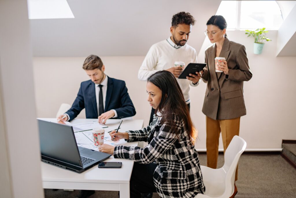 People in an office.